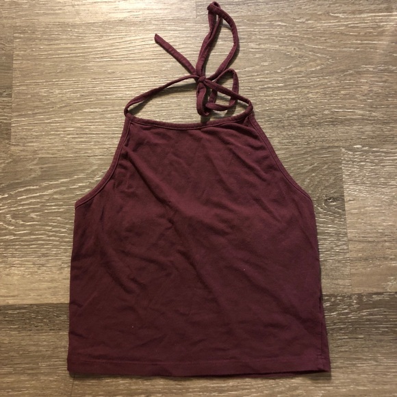 Brandy Melville Tops - Brandy Melville halter burgundy